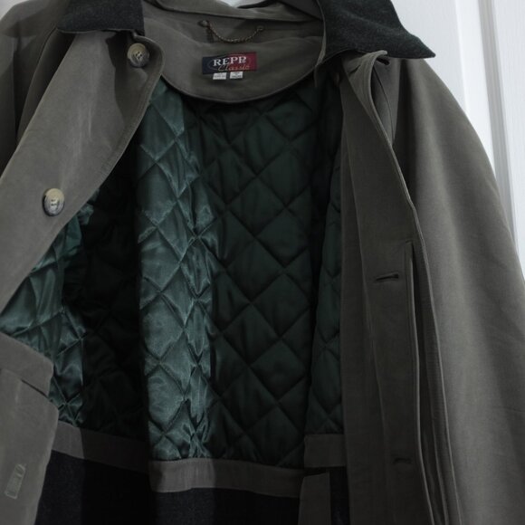 Repp Ltd Men's Long Trench Coat with Quilted Lining size XTL - Picture 5 of 13